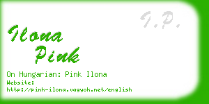 ilona pink business card